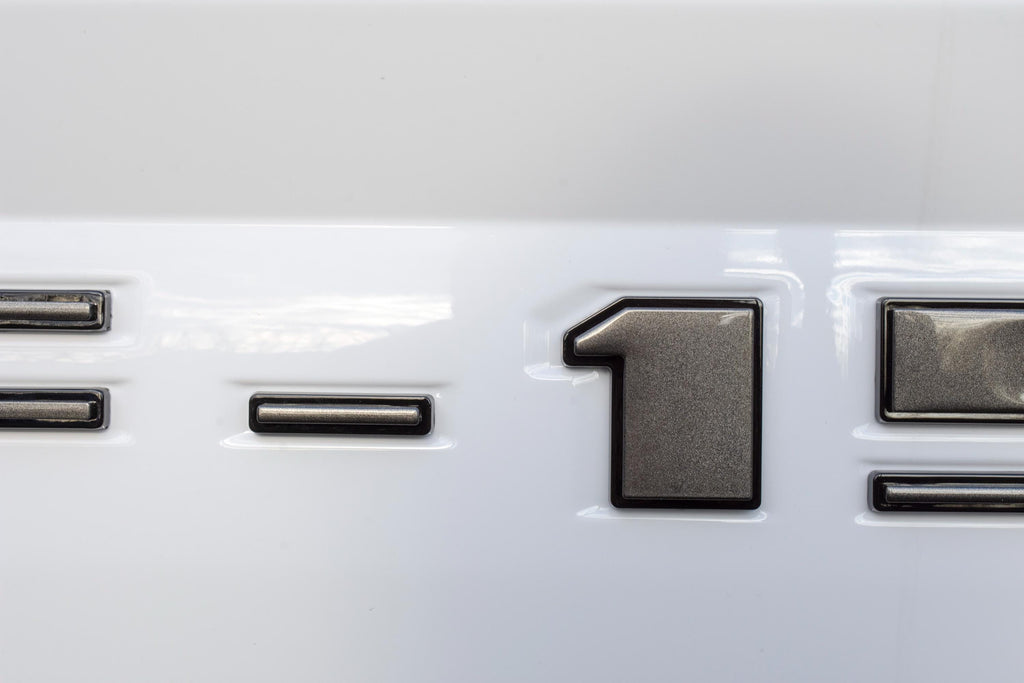 Gray on Black Raised Tailgate Insert Letters Tailgate Letters Insert Plastic ABS Badge Fits 2018-2020 Ford F-150 F150 Tailgate