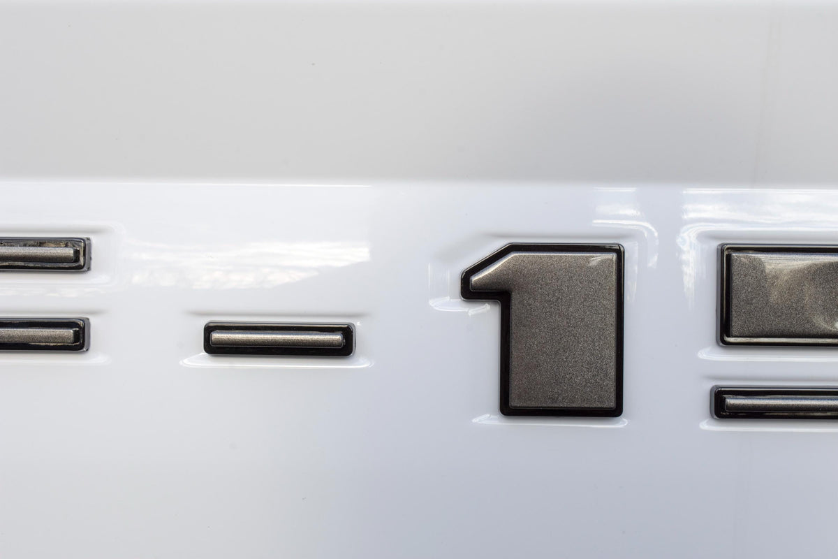 Gray on Black Raised Tailgate Insert Letters Tailgate Letters Insert Plastic ABS Badge Fits 2018-2020 Ford F-150 F150 Tailgate