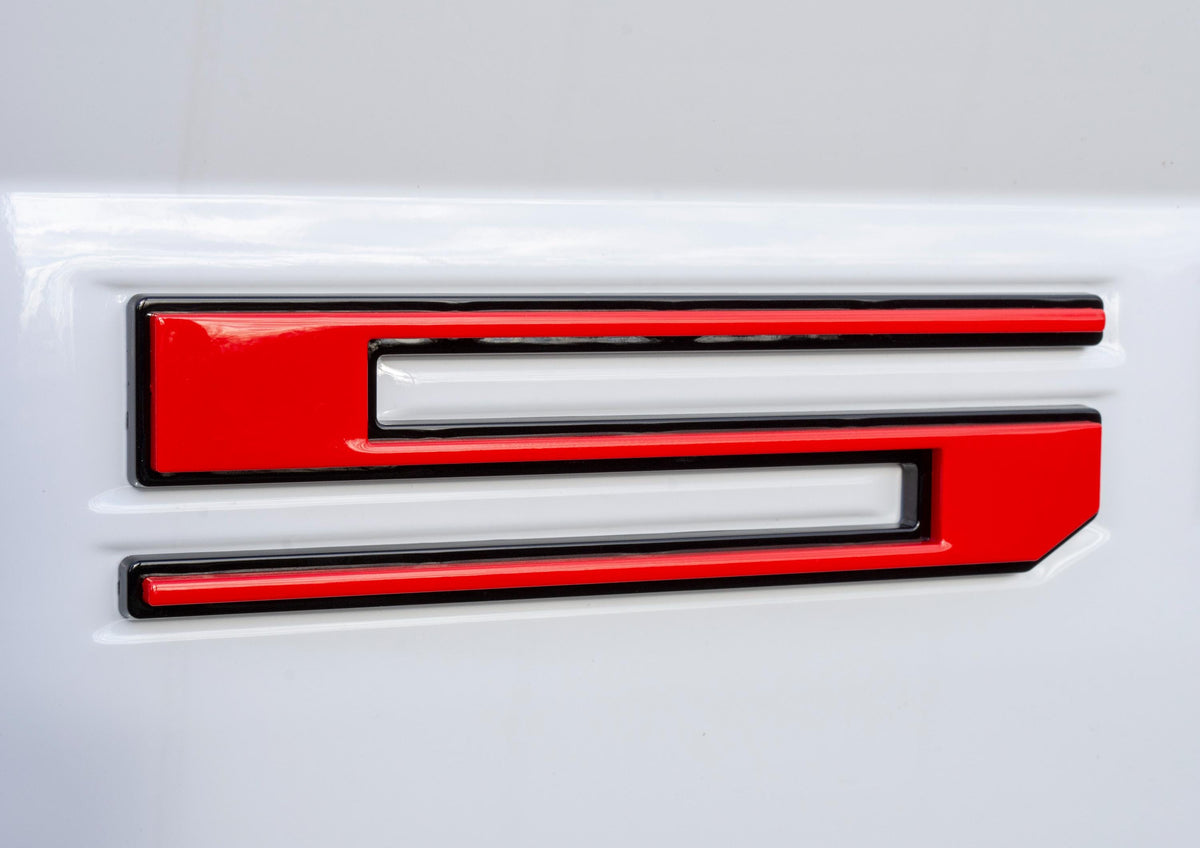 Red on Black Raised Tailgate Insert Letters Tailgate Letters Insert Plastic ABS Badge Fits 2018-2020 Ford F-150 F150 Tailgate