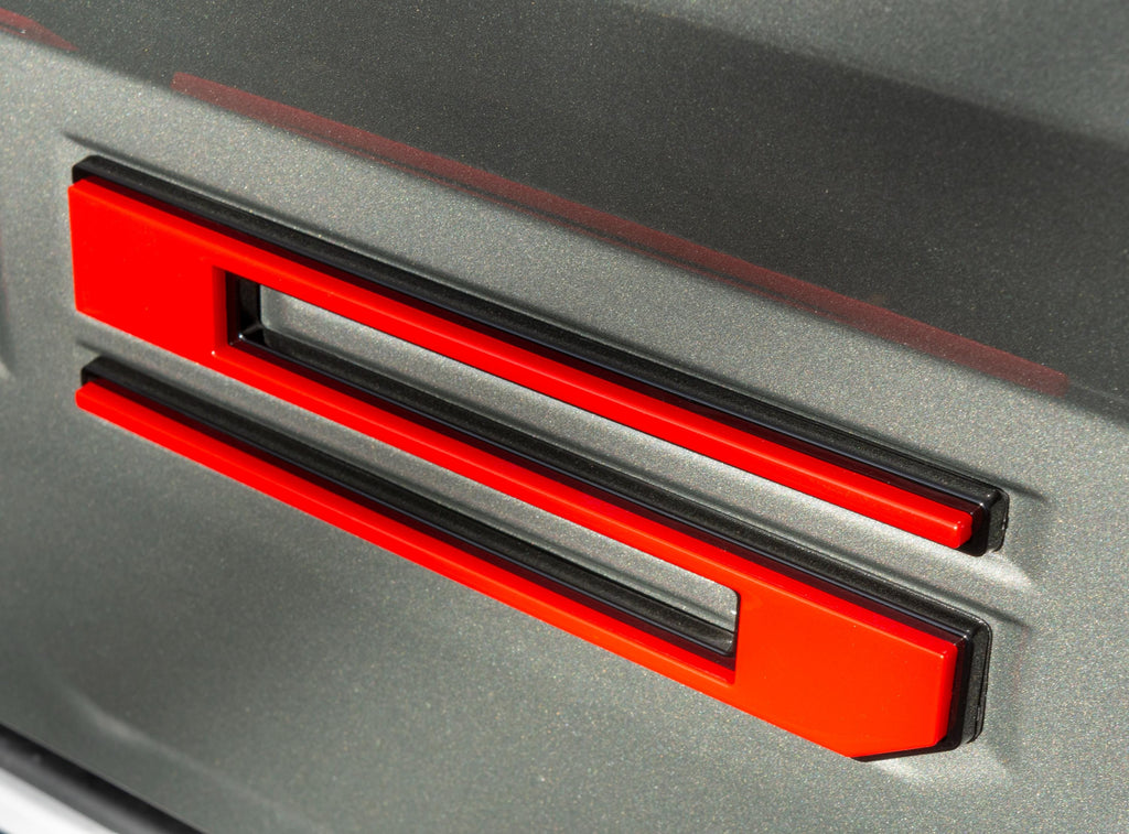 Red on Black Raised Tailgate Insert Letters Tailgate Letters Insert Plastic ABS Badge Fits 2018-2020 Ford F-150 F150 Tailgate