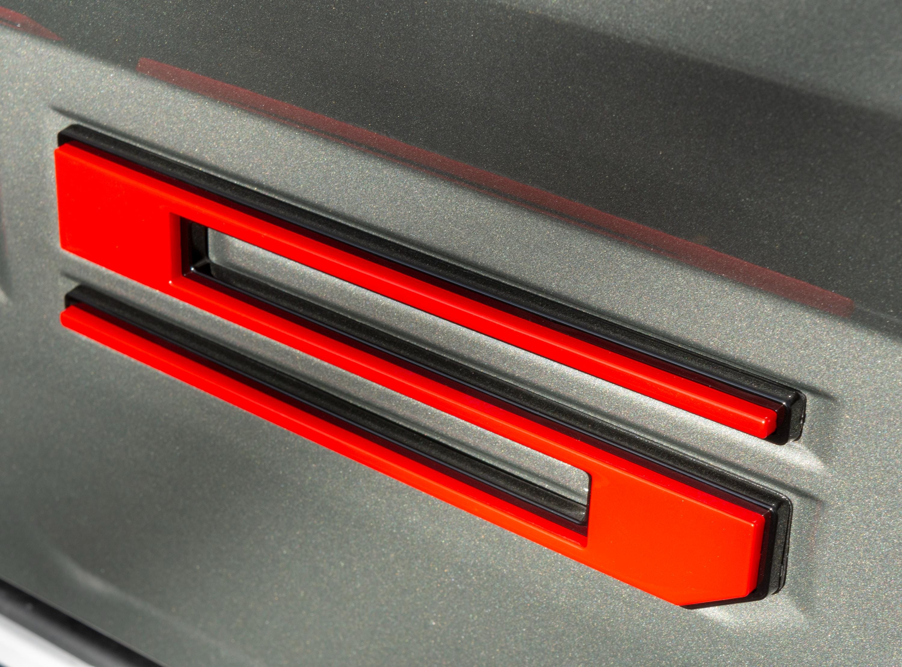 Red on Black Raised Tailgate Insert Letters Tailgate Letters Insert Plastic ABS Badge Fits 2018-2020 Ford F-150 F150 Tailgate