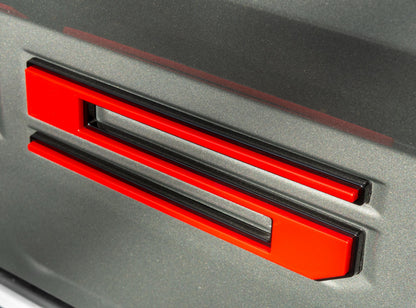 Red on Black Raised Tailgate Insert Letters Tailgate Letters Insert Plastic ABS Badge Fits 2018-2020 Ford F-150 F150 Tailgate
