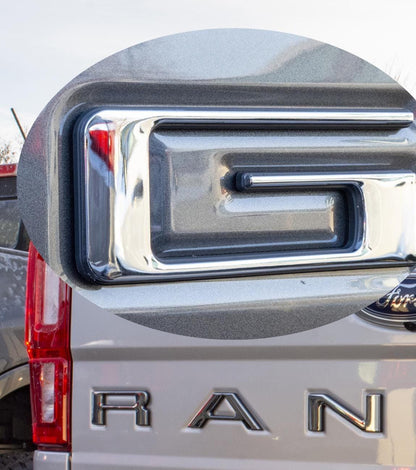 Chrome with black outline Raised Tailgate Insert Letters Tailgate Letters Insert Plastic ABS Badge Fits 2019-2023 Ford Ranger Tailgate