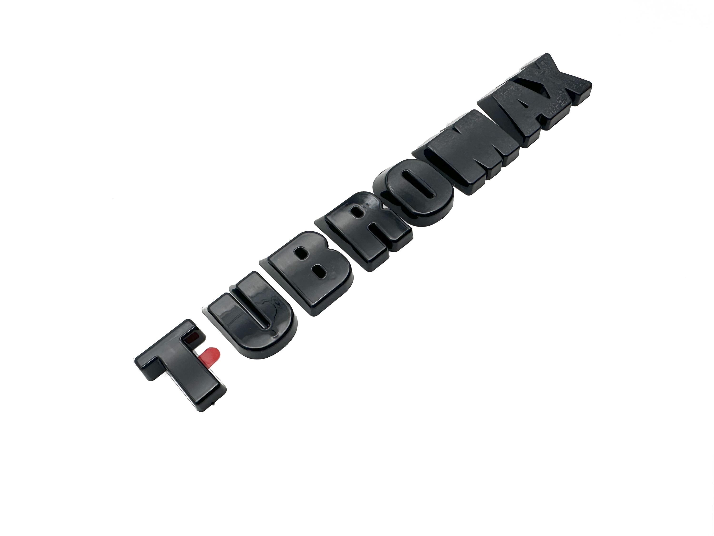 Black Silverado TurboMax LT LTZ Custom Overlay Letters Emblem - Fits 2019-2025 Chevrolet Chevy Silverado 1500