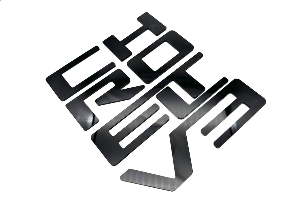 Black 3D Raised Coated Tailgate Letter Inserts Decals Fit With Chevrolet Colorado 2021-2022 2023 -2025  Model