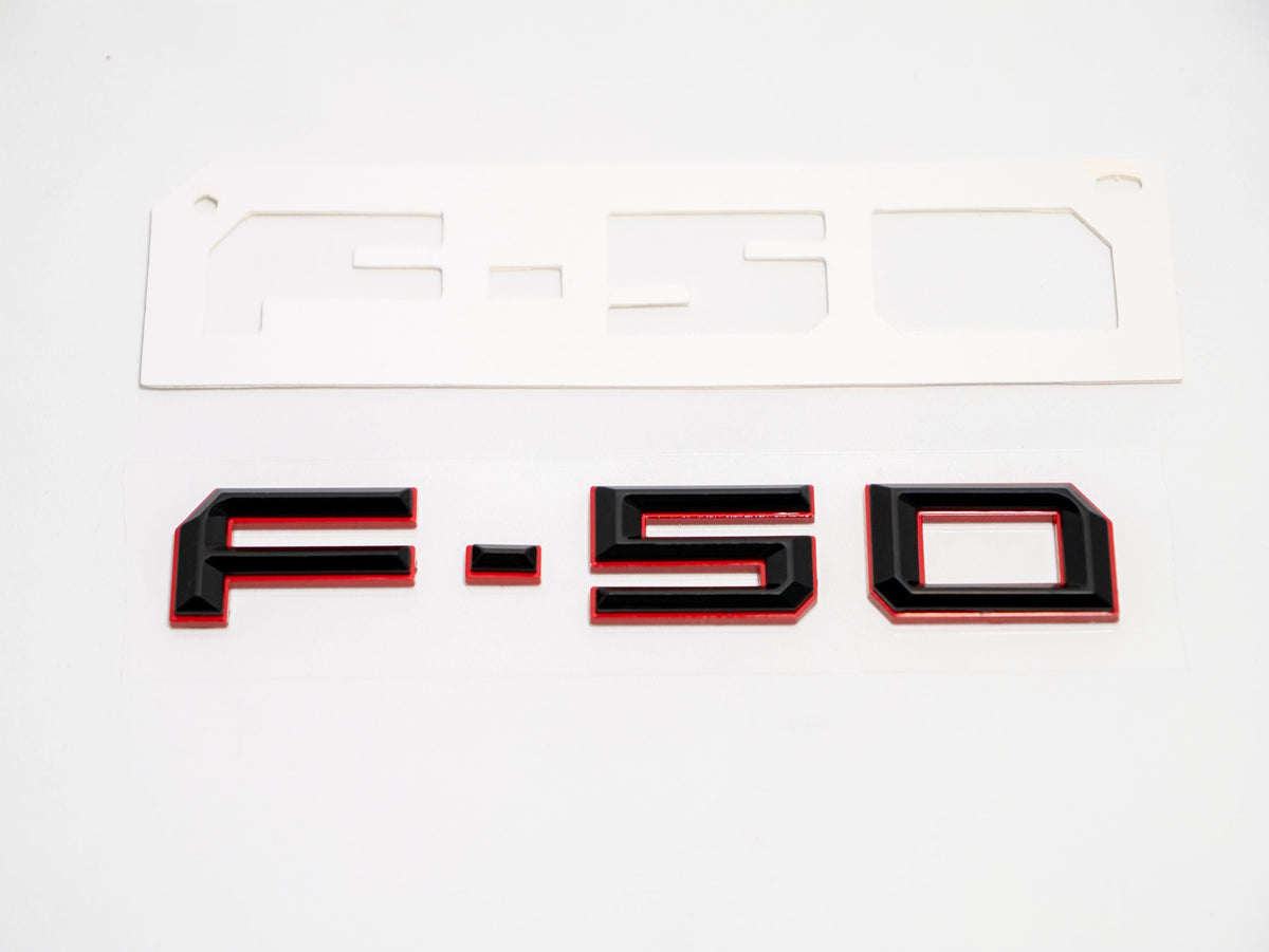F-50 Tailgate Fender Emblem Decal for Ford Maverick 2021–2025 – 3D Dual Layer Letters
