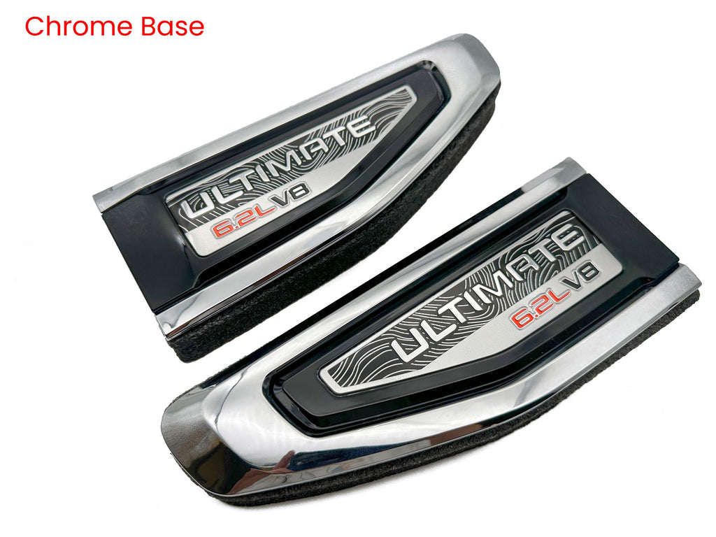 Black emblem Fit For 2021-2025 GMC Yukon 6.2L V8 Ultimate Fender Vent Emblem Kit Black