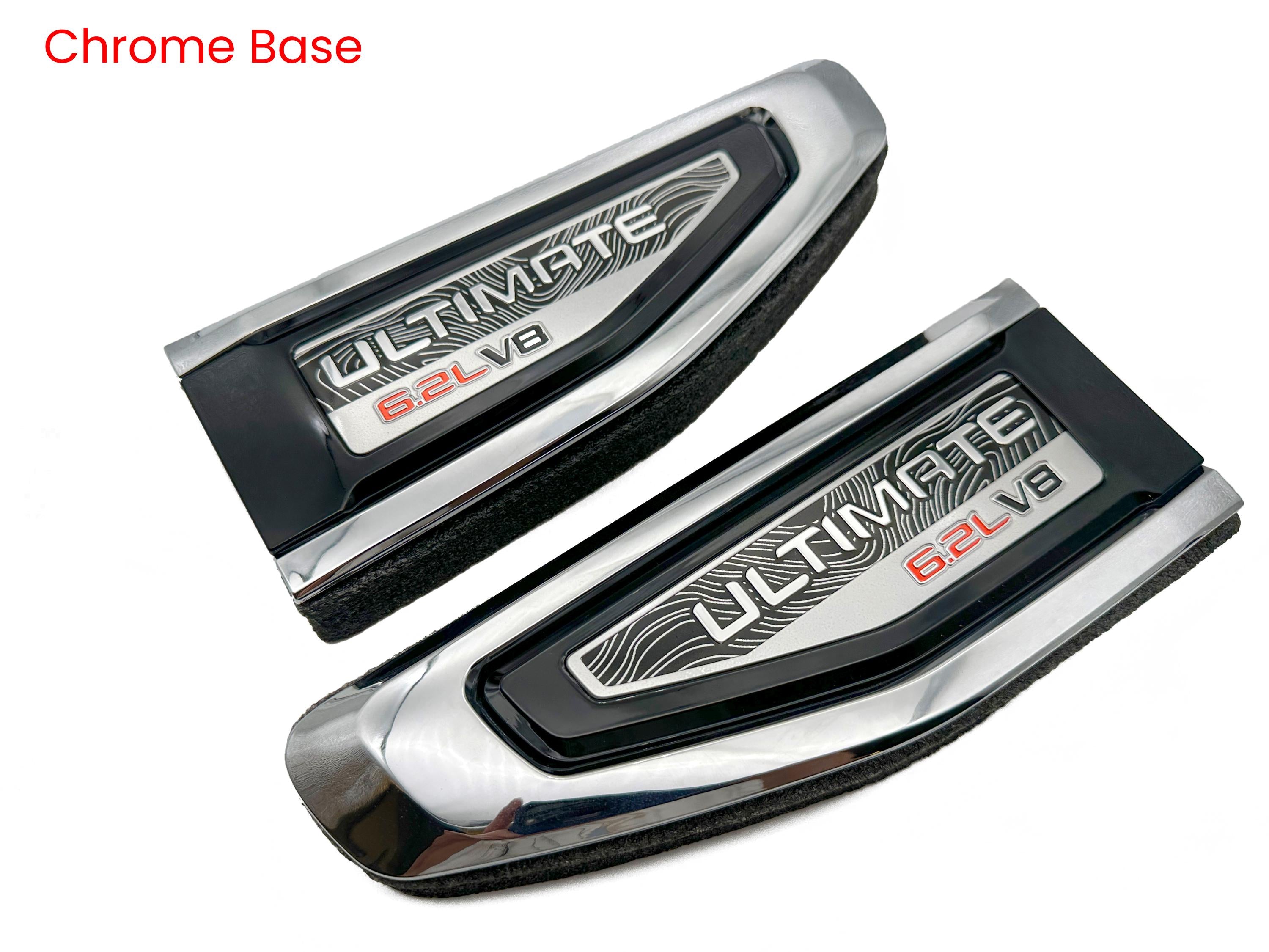 Black emblem Fit For 2021-2025 GMC Yukon 6.2L V8 Ultimate Fender Vent Emblem Kit Black