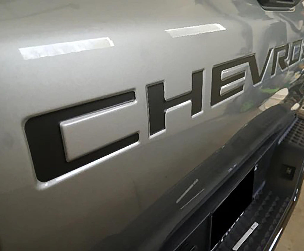 Black 3D Raised Coated Tailgate Letter Inserts Decals Fit With Chevrolet Colorado 2021-2022 2023 -2025  Model