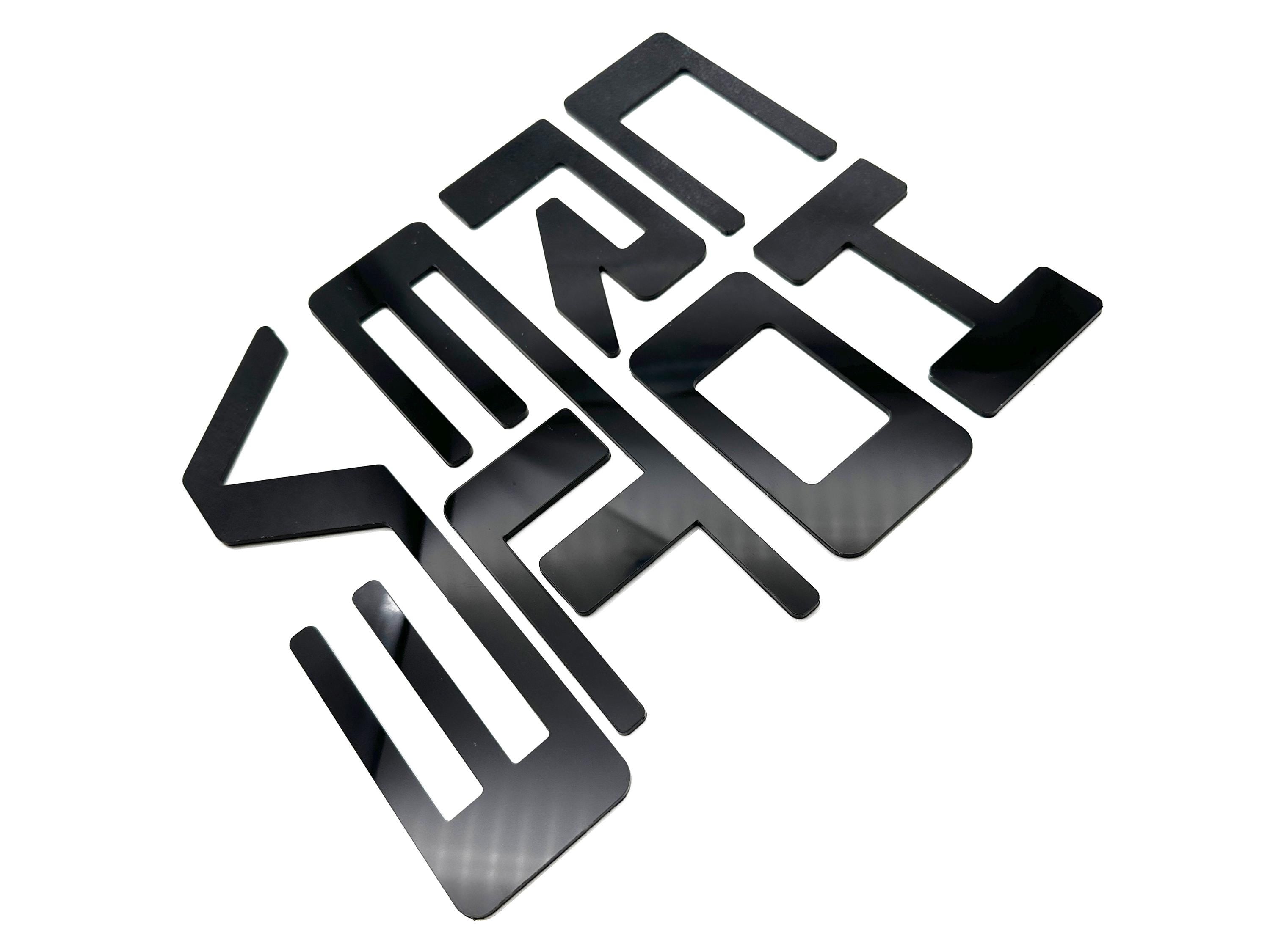 Black 3D Raised Coated Tailgate Letter Inserts Decals Fit With Chevrolet Colorado 2021-2022 2023 -2025  Model