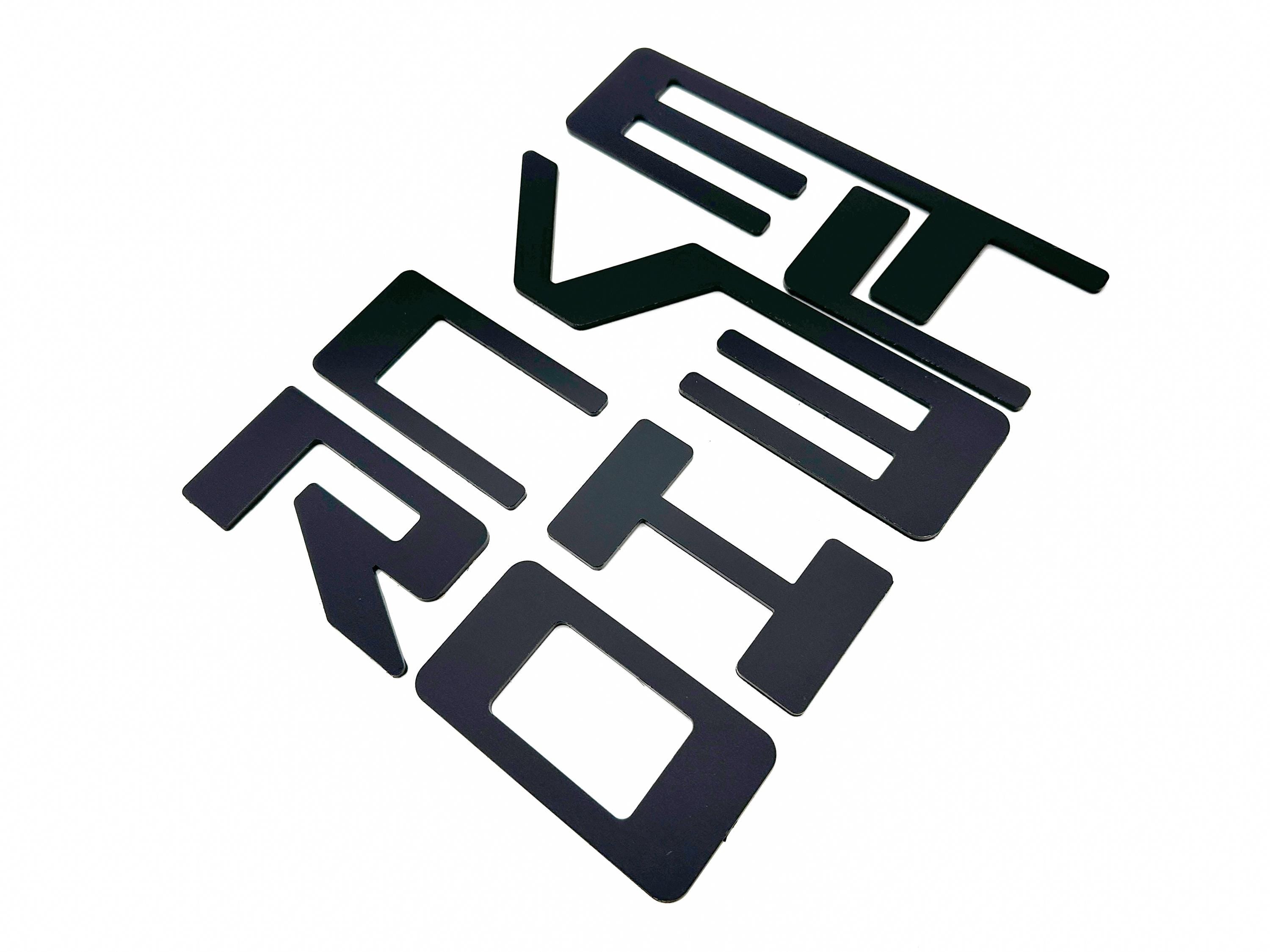 Black 3D Raised Coated Tailgate Letter Inserts Decals Fit With Chevrolet Colorado 2021-2022 2023 -2025  Model