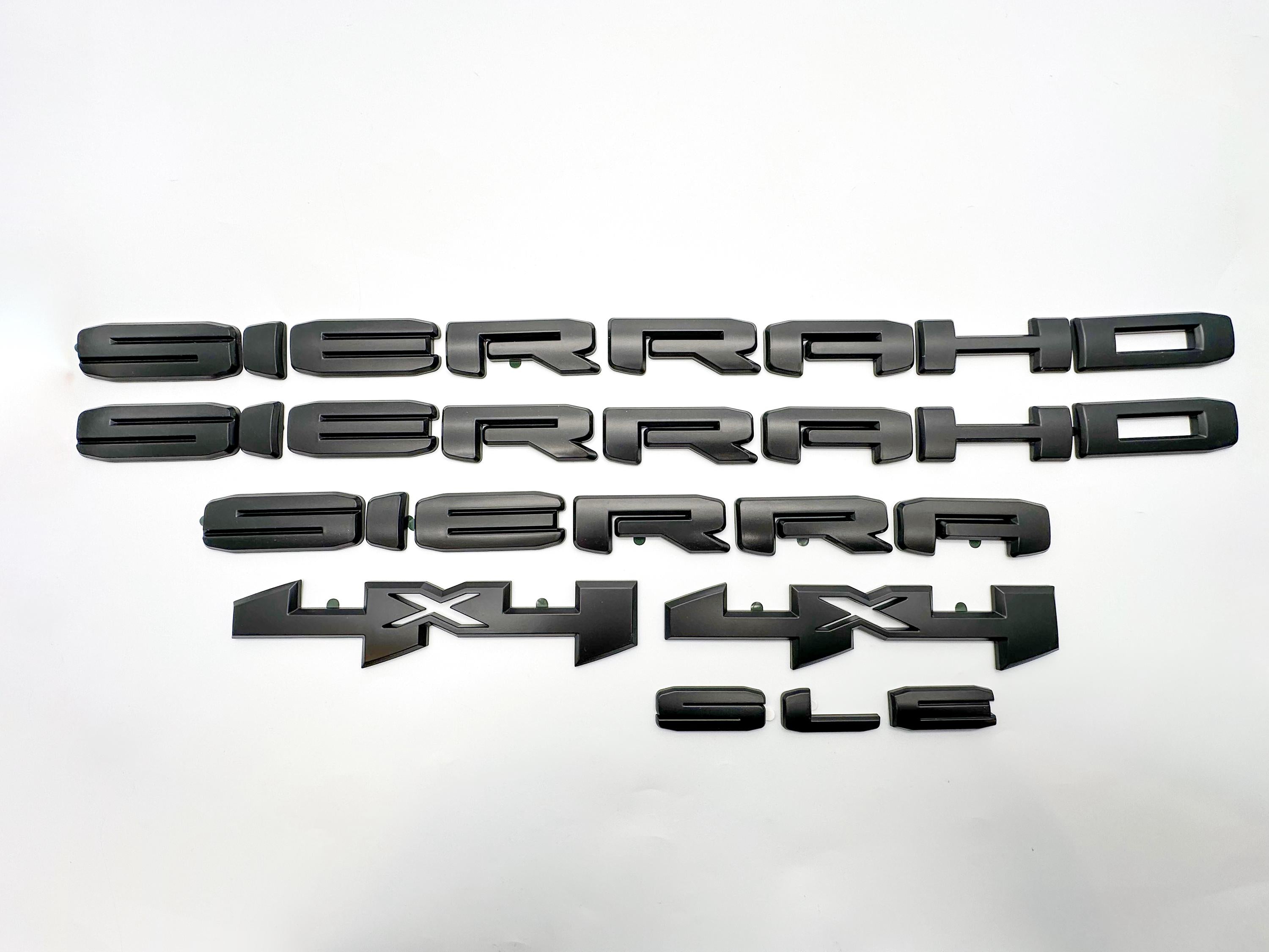 Doors Tailgate Gloss Black Emblem Overlay 2020-2023 GMC Sierra 2500HD 3500HD SLT SLE  4X4