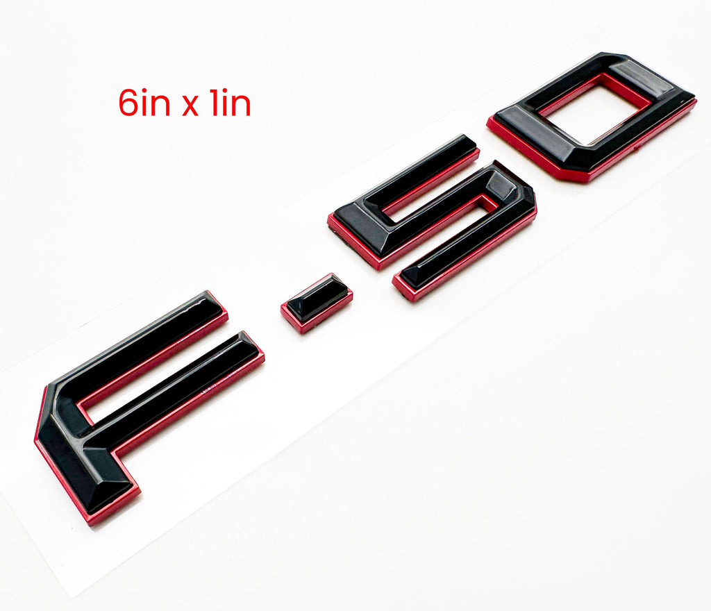 F-50 Tailgate Fender Emblem Decal for Ford Maverick 2021–2025 – 3D Dual Layer Letters