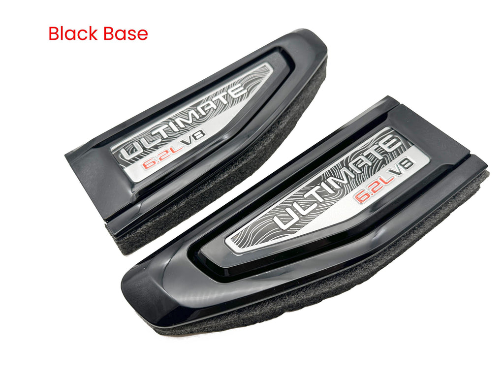 Black emblem Fit For 2021-2025 GMC Yukon 6.2L V8 Ultimate Fender Vent Emblem Kit Black