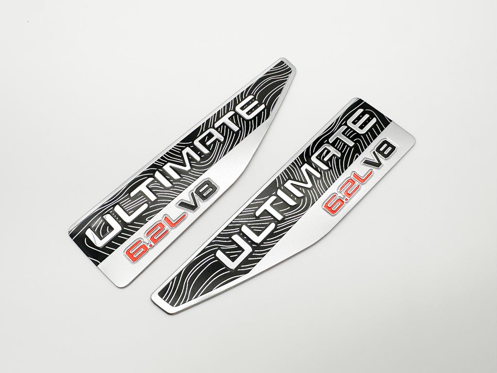Black emblem Fit For 2021-2025 GMC Yukon 6.2L V8 Ultimate Fender Vent Emblem Kit Black