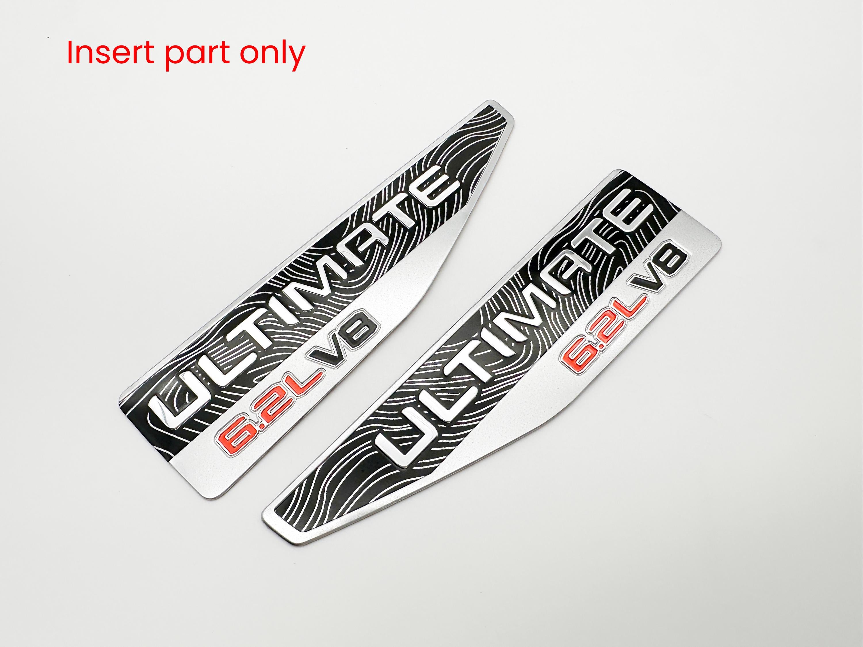 Black emblem Fit For 2021-2025 GMC Yukon 6.2L V8 Ultimate Fender Vent Emblem Kit Black