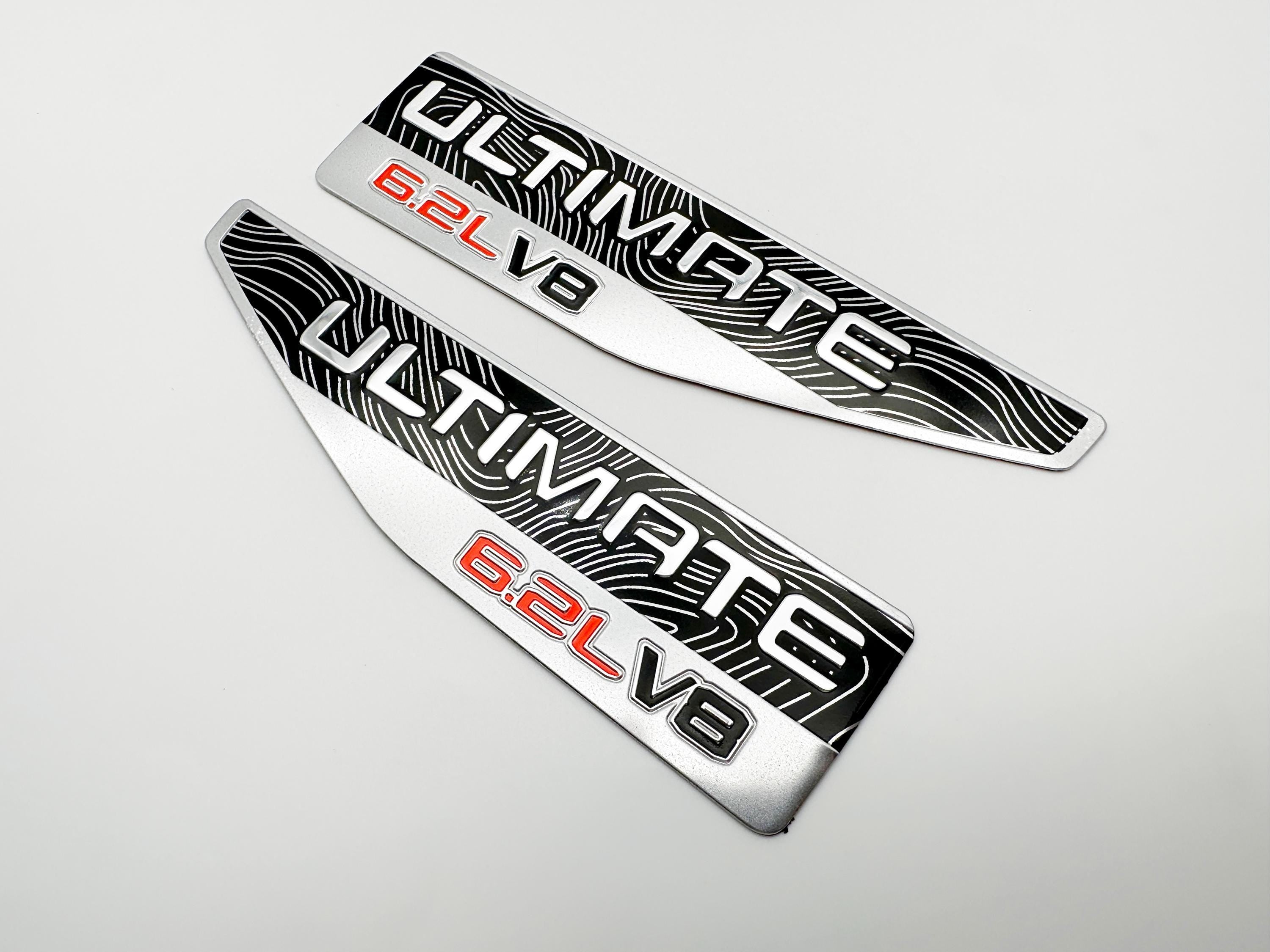 Black emblem Fit For 2021-2025 GMC Yukon 6.2L V8 Ultimate Fender Vent Emblem Kit Black