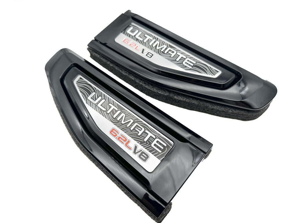 Black emblem Fit For 2021-2025 GMC Yukon 6.2L V8 Ultimate Fender Vent Emblem Kit Black