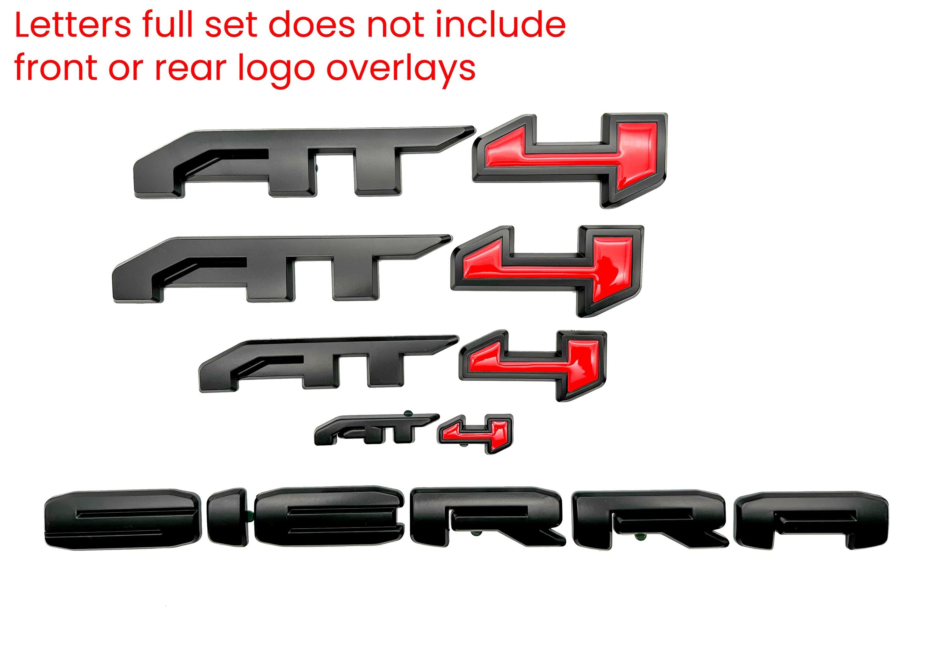 AT4 Overlay  Emblems  Fit 2023-2025 GMC Sierra 1500 AT4